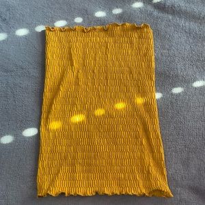 Aura Mustard Yellow Tube Top